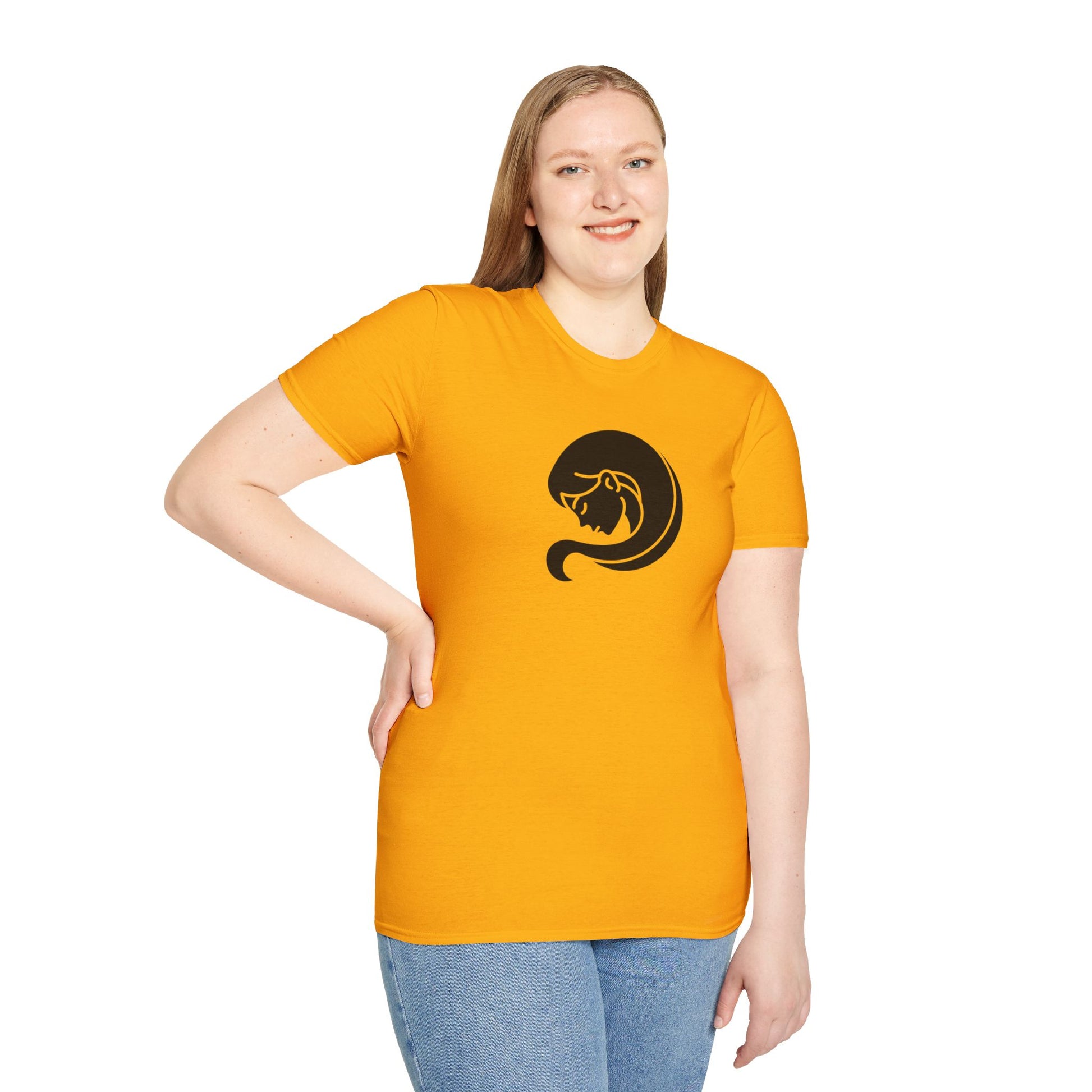 Stylish Softstyle Tee with Aquarius Design, Graphic T-Shirt, Casual Wear, Gift for Animal Lovers, Birthday Apparel