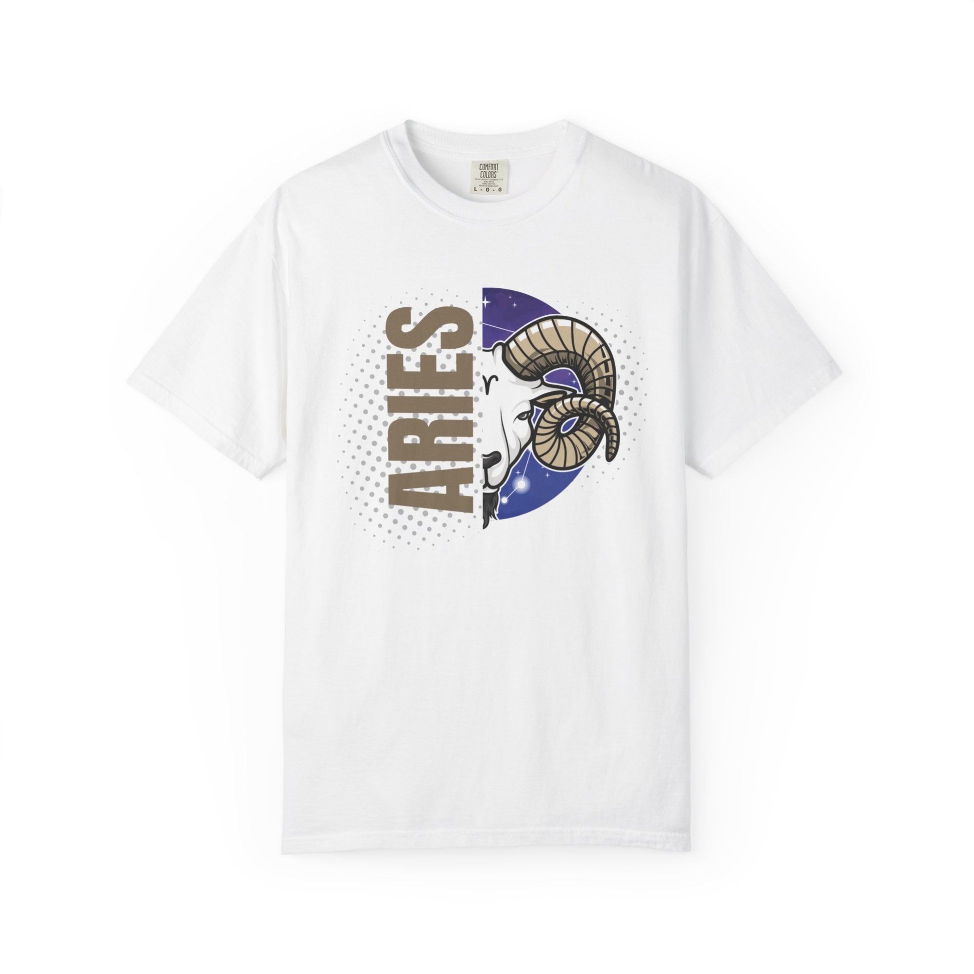 Aries Zodiac T-Shirt | Garment-Dyed Tee for Astrology Lovers, Gift for Birthdays, Unisex Astrology Apparel