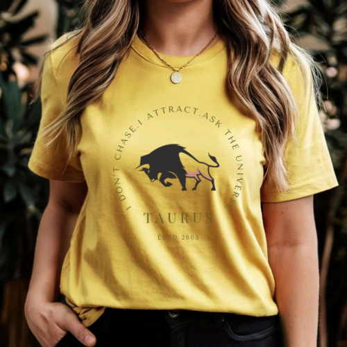 I don’t chase, I attract tee,Taurus Astrology graphic Tee, Astrology Shirt, Horoscope Gift, Zodiac Apparel, Taurus Birthday Gift, Casual Style