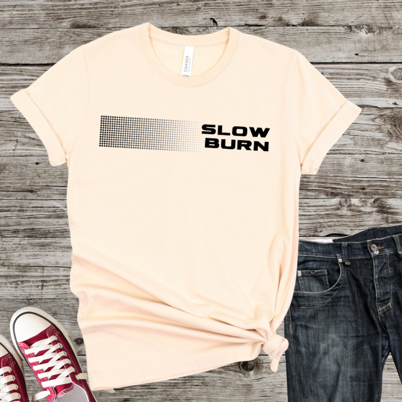 Slow burn unisex soft style T-shirt, casual wear