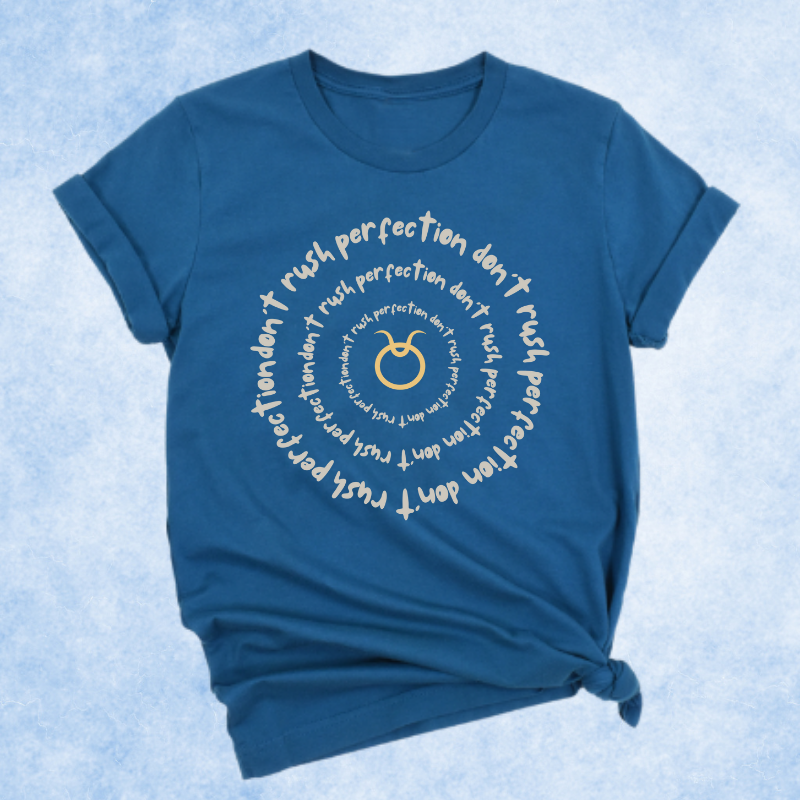 Don’t rush perfection Motivational Taurus Unisex Short Sleeve Tee - Casual Everyday Wear, Gift for Inspiration, Self-Care Statement [...]