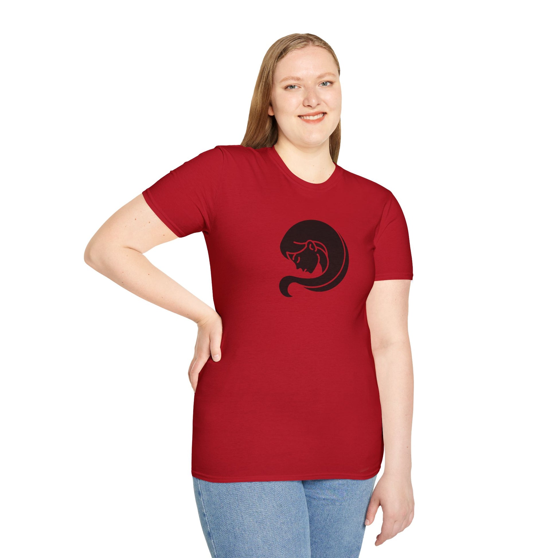 Stylish Softstyle Tee with Aquarius Design, Graphic T-Shirt, Casual Wear, Gift for Animal Lovers, Birthday Apparel