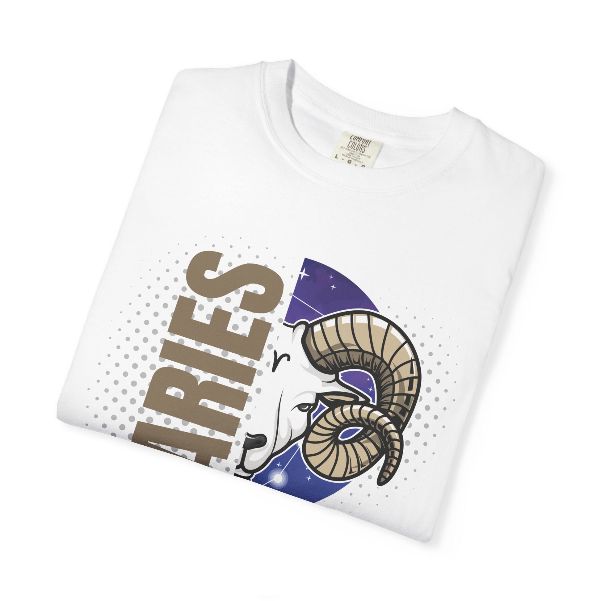 Aries Zodiac T-Shirt | Garment-Dyed Tee for Astrology Lovers, Gift for Birthdays, Unisex Astrology Apparel